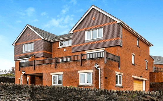 Cimla Court exterior — Bold Cymru supported living property in Neath, South Wales